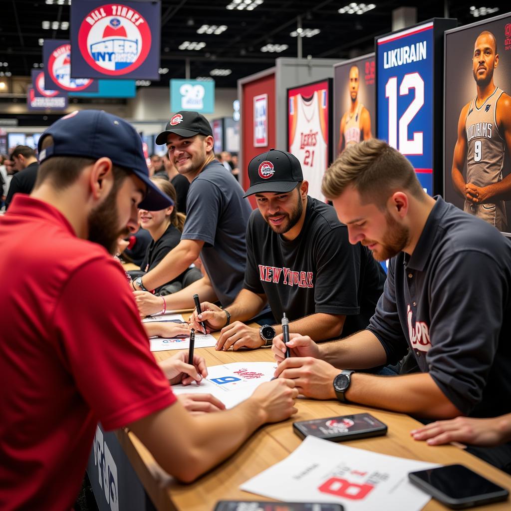 Sports Memorabilia Show Autograph Session