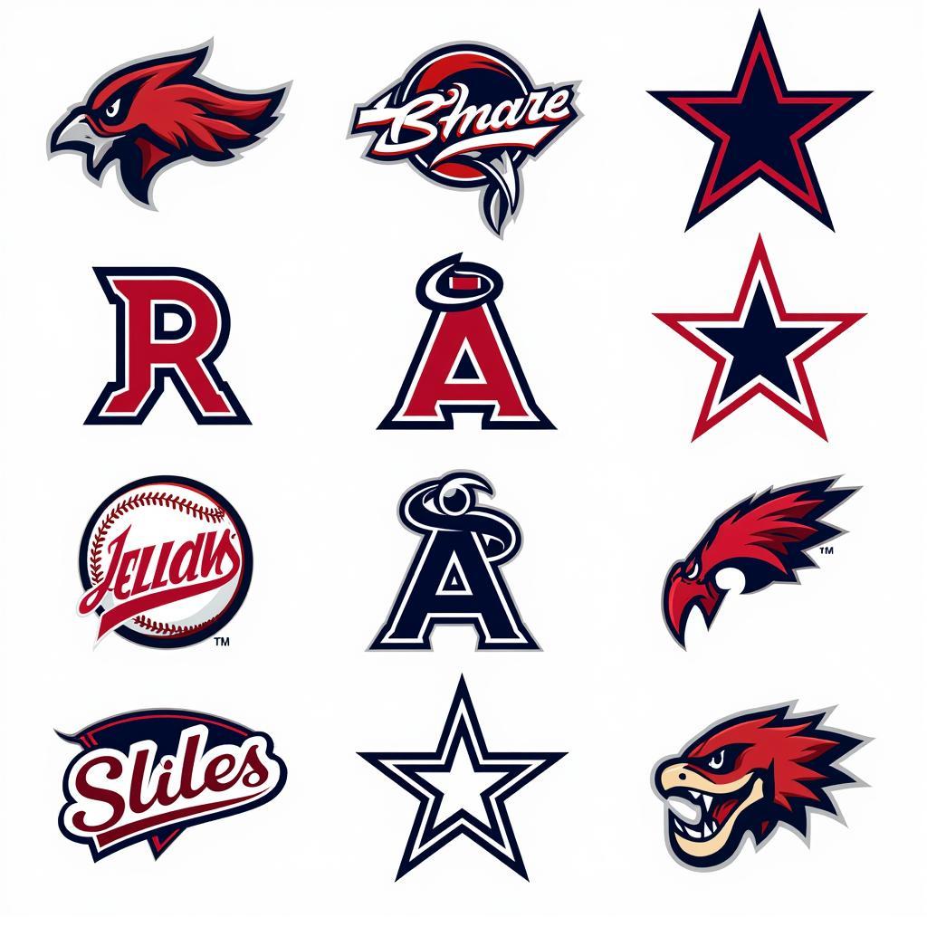 Sports Team Logos with Aggressive Typography