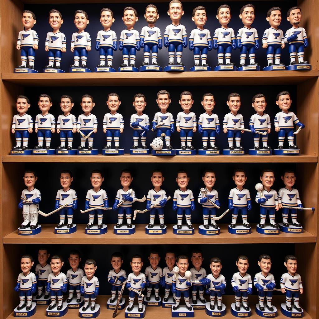 Impressive Collection of St. Louis Blues Bobbleheads