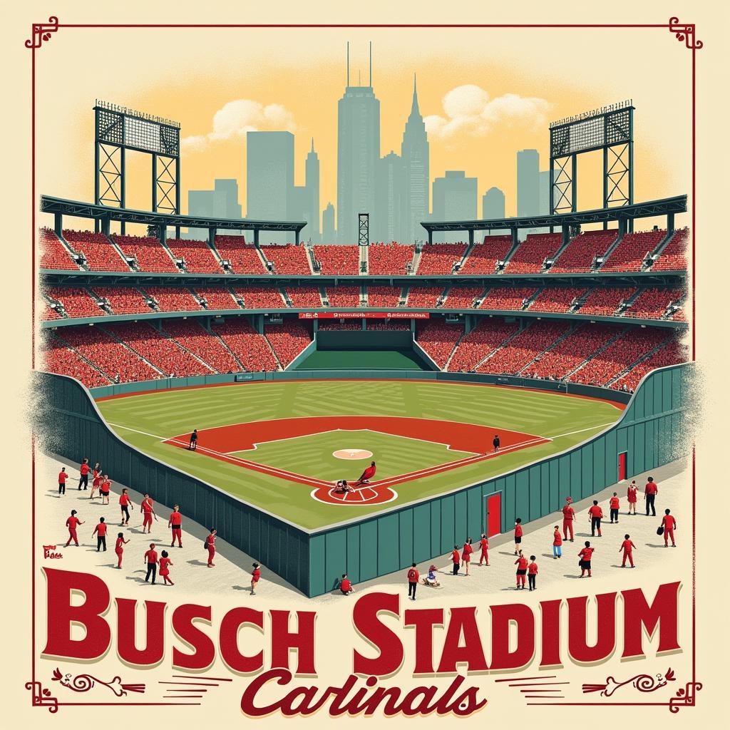 St. Louis Cardinals Busch Stadium Print