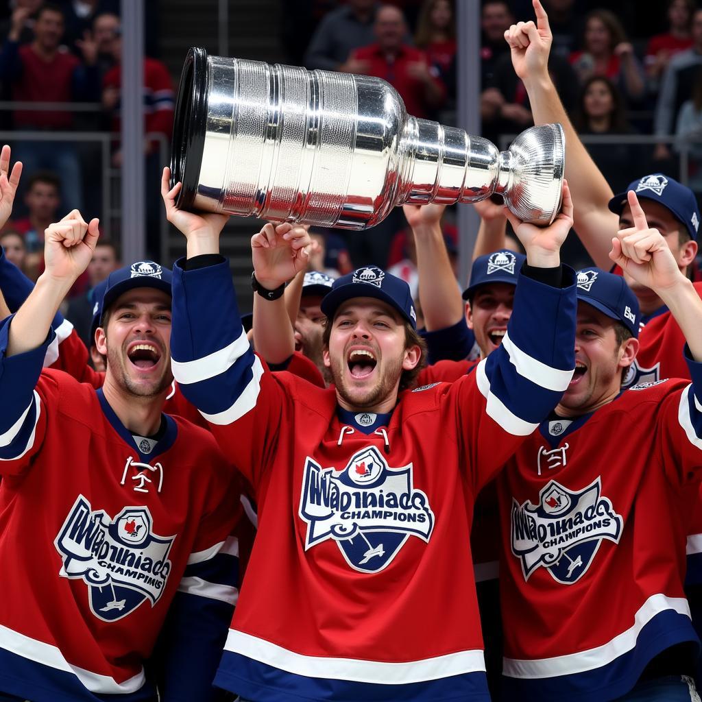 Stanley Cup Champions Celebrating with the Patch