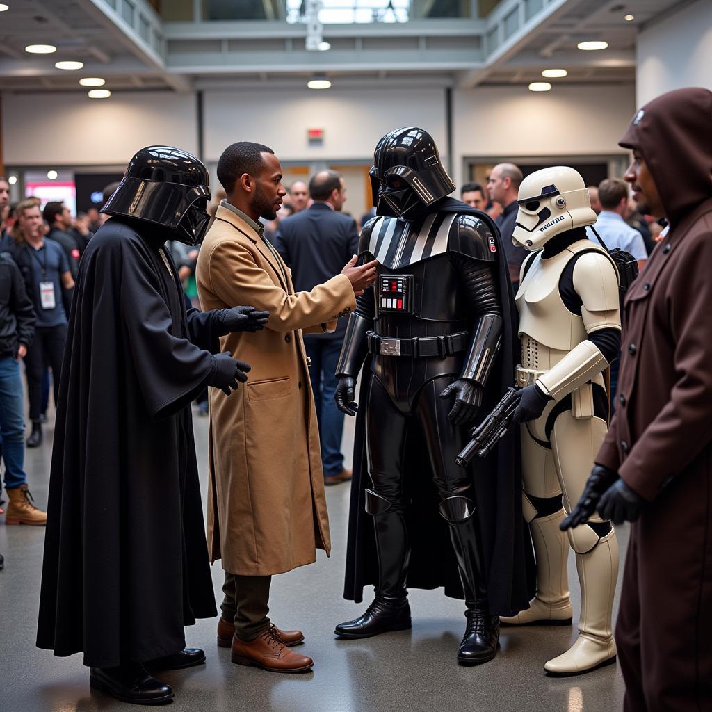 Cosplayers in Philadelphia at a Star Wars event