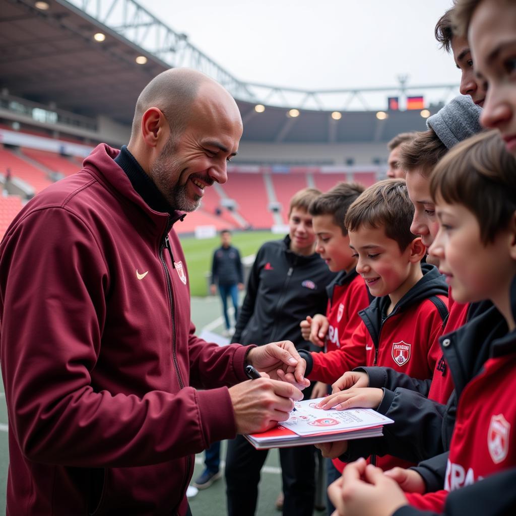 Steve Finley signing autographs for Beşiktaş fans