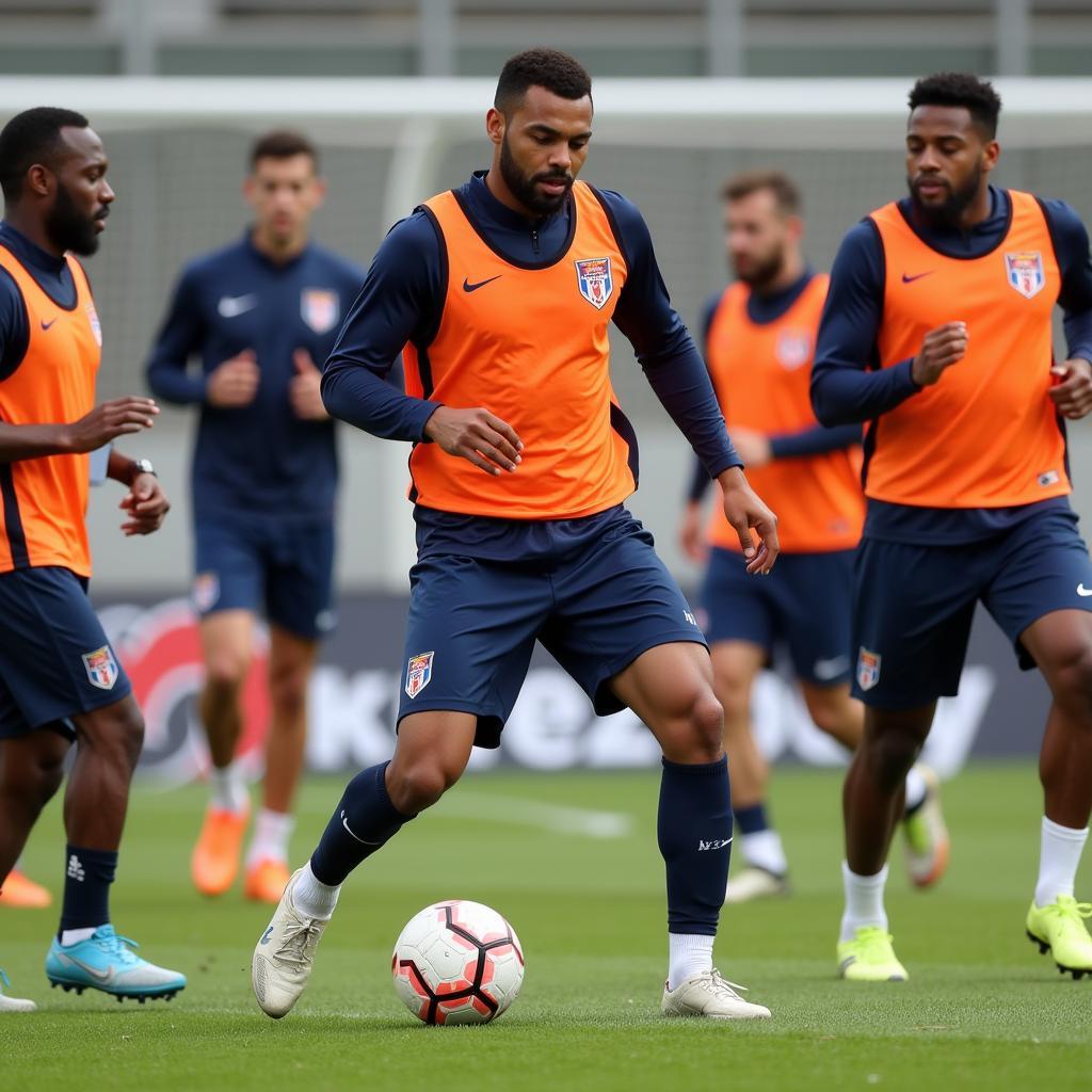 Steve Garvey Training with Besiktas Teammates