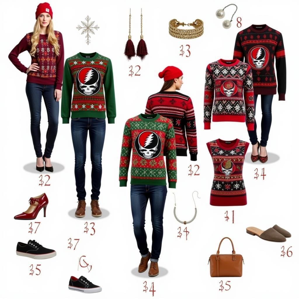 Styling Grateful Dead Christmas Sweaters