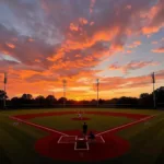 Golden Hour at the Baseball Field