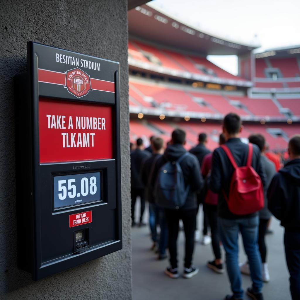 Take a Number Ticket Dispenser at Besiktas Stadium