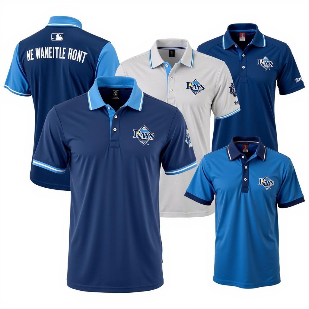 Tampa Bay Rays Polo Shirts in Various Styles and Colors