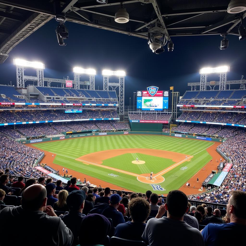 Tampa Bay Rays playing at Tropicana Field