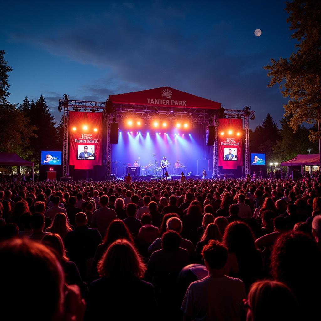 Outdoor concert venue at Tanner Park