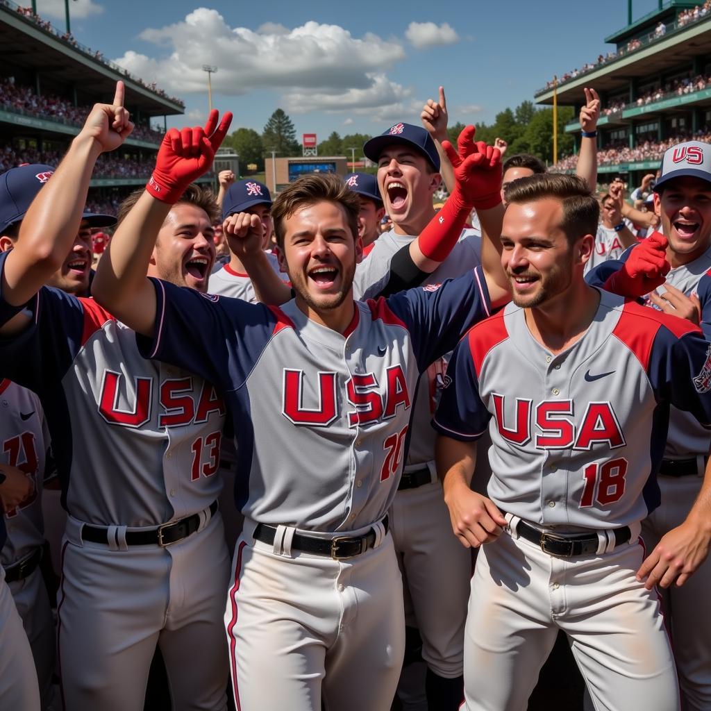 Team USA Baseball Celebrating Victory