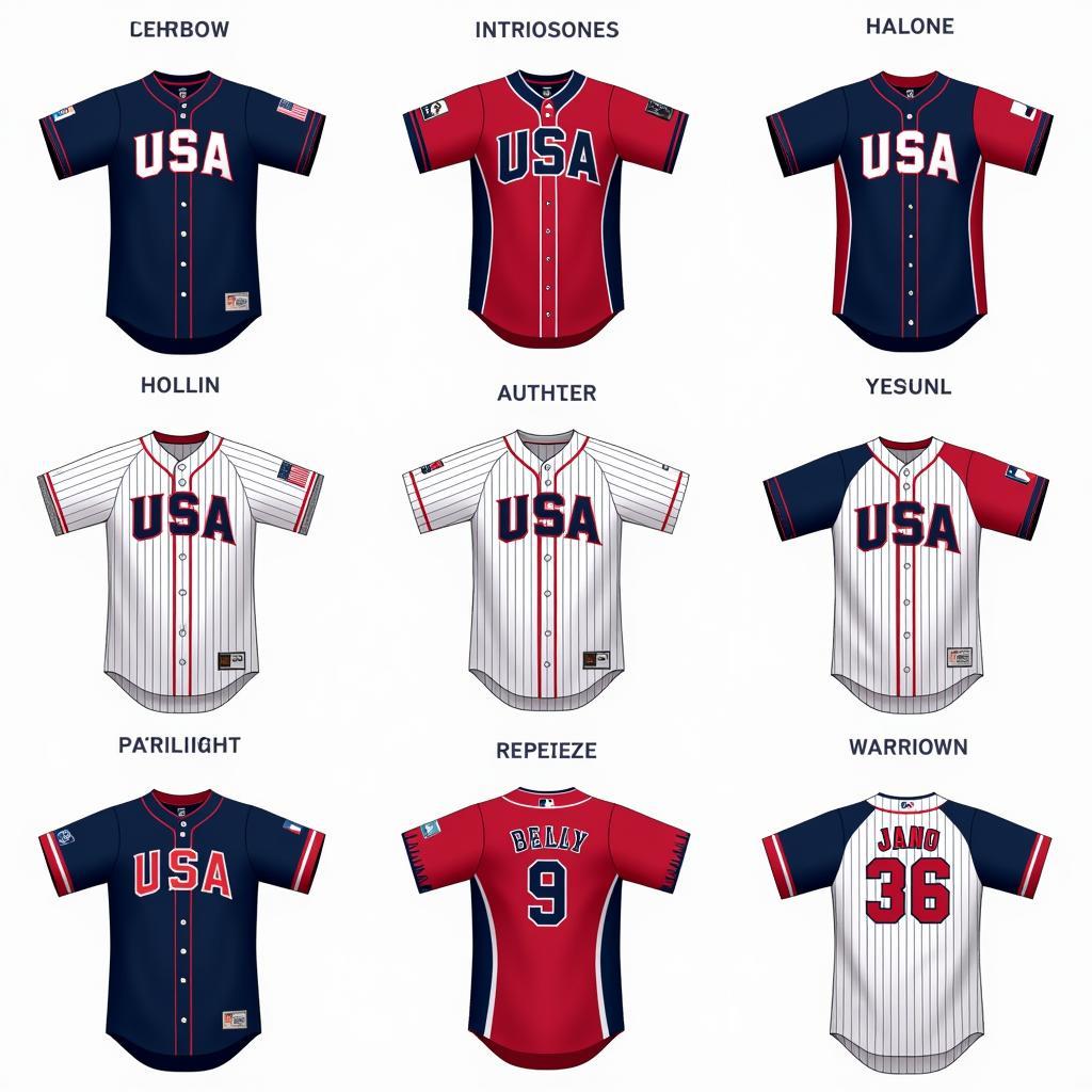 Different Styles of Team USA Baseball Jerseys