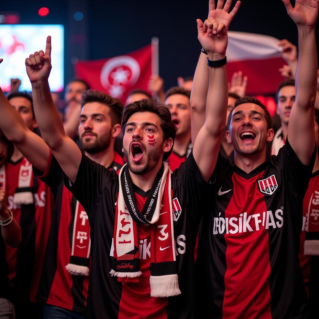 Beşiktaş Fans Celebrating in Texas