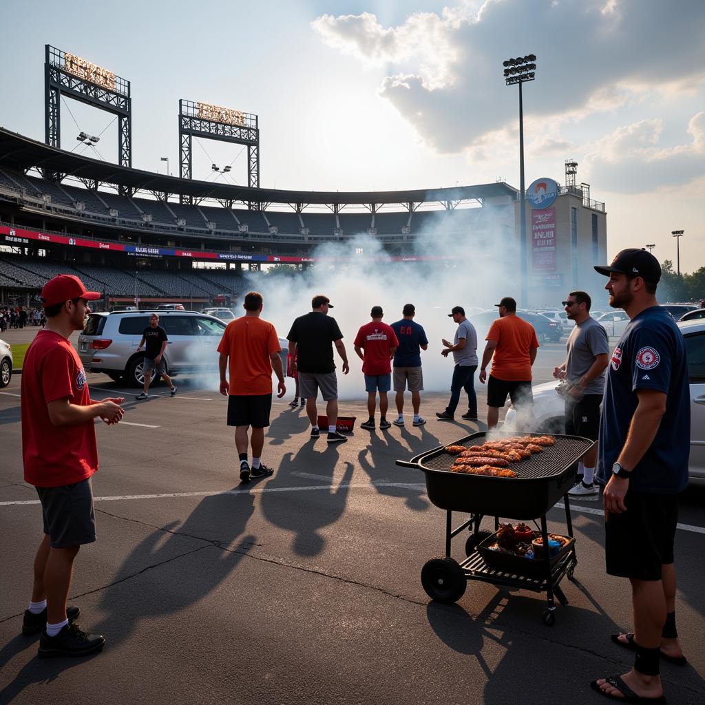 Texas MLB Fans Tailgating