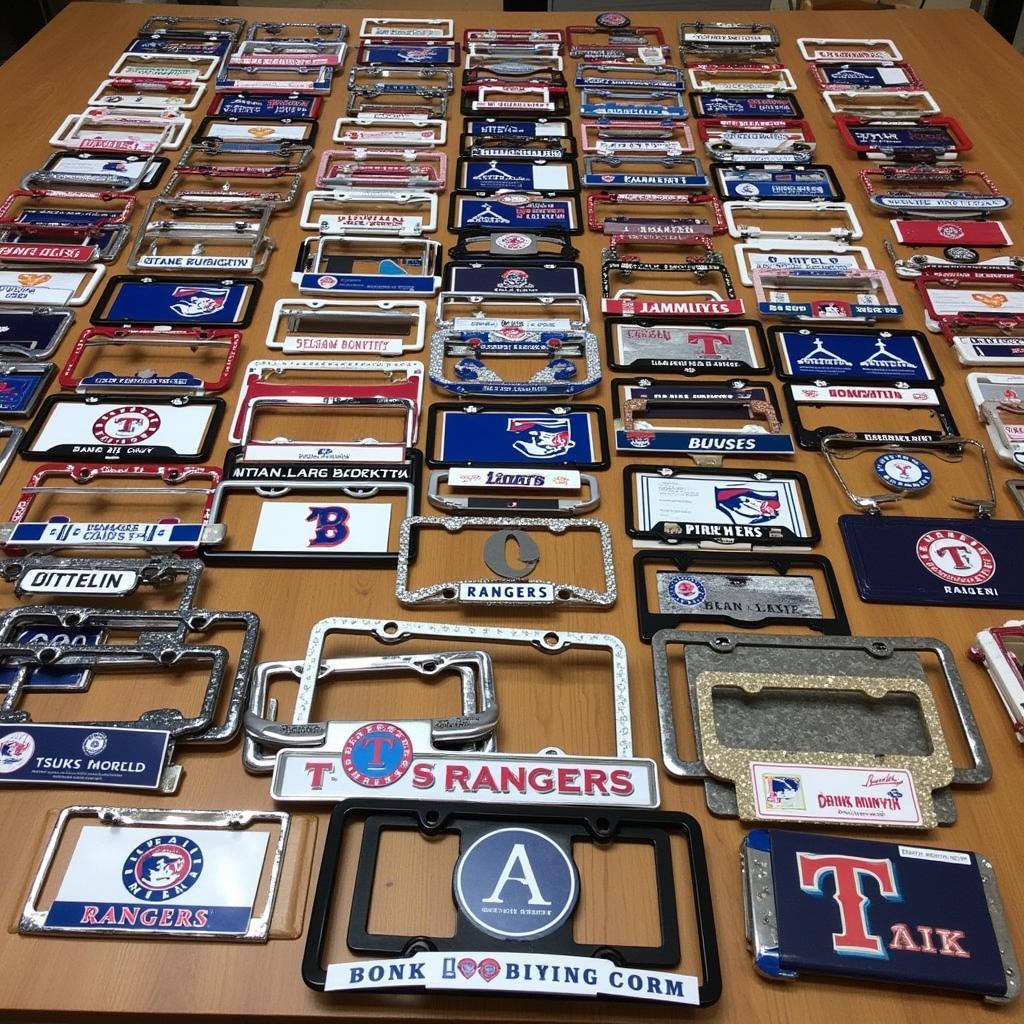 Texas Rangers License Plate Frames: A Variety of Styles