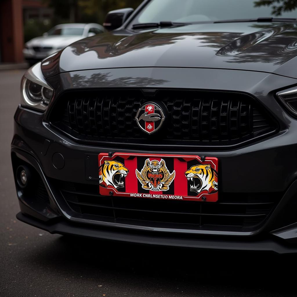 Besiktas Fan with Tiger License Plate