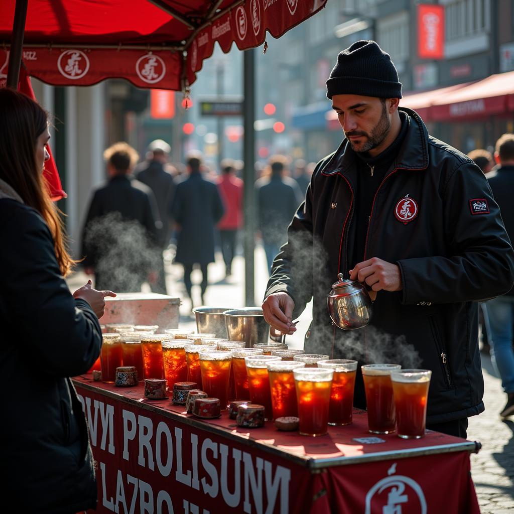 Street Vendor Selling Tim Lazer Glasses Outside Vodafone Park