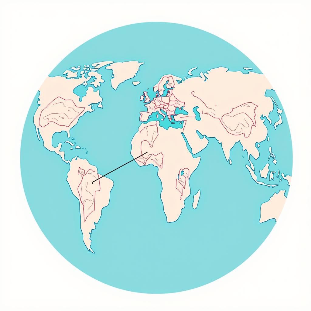 Diagram illustrating the concept of time zones and how they relate to the Earth's rotation