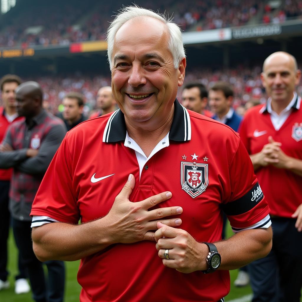 Tommy Lasorda in a Besiktas jersey