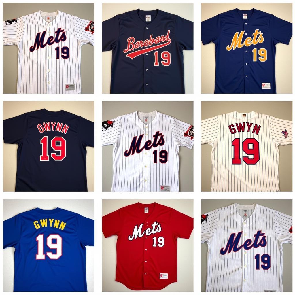 Various Tony Gwynn Jerseys in Different Styles and Colors