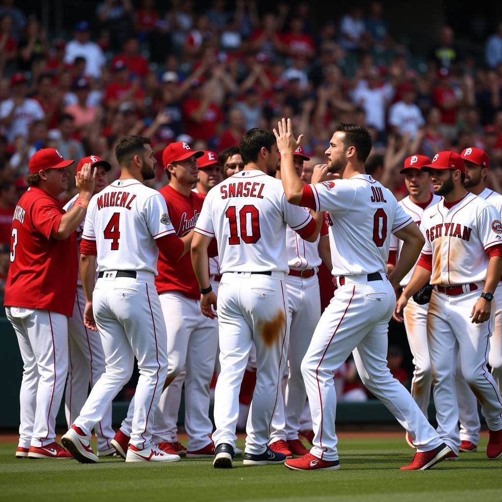 MLB Teams Celebrating