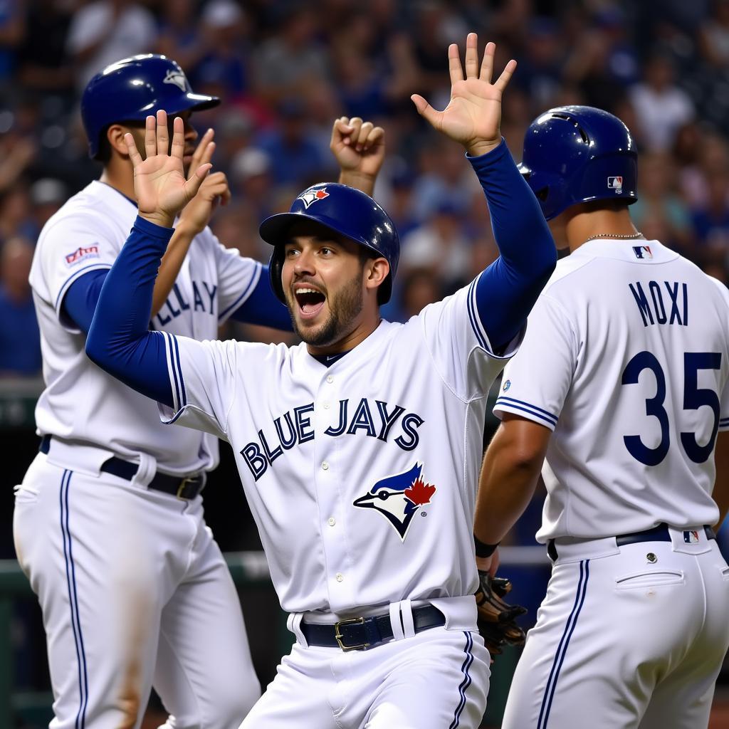 Toronto Blue Jays Celebrating