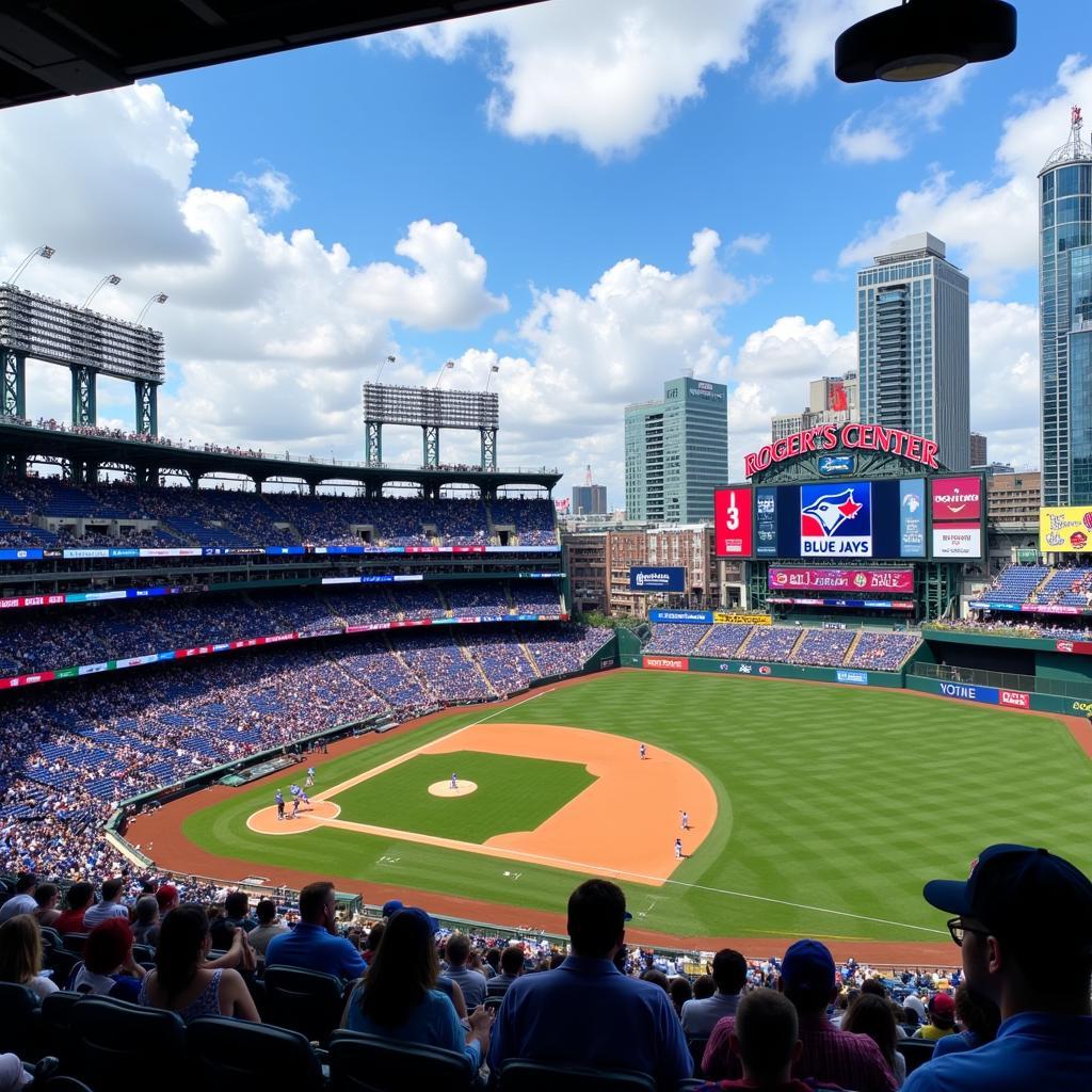 Toronto Blue Jays playing at the Rogers Centre