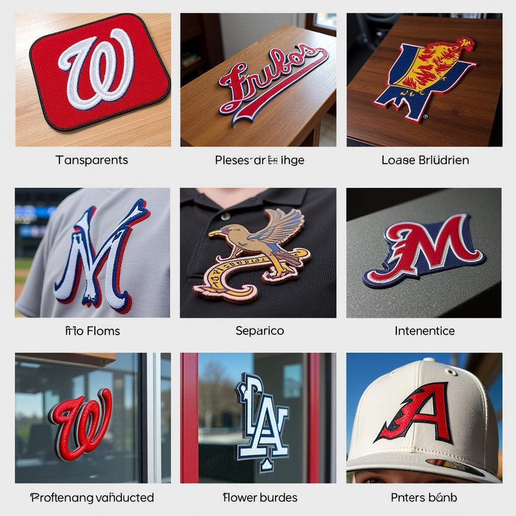 Transparent MLB Logos Applied to Various Surfaces