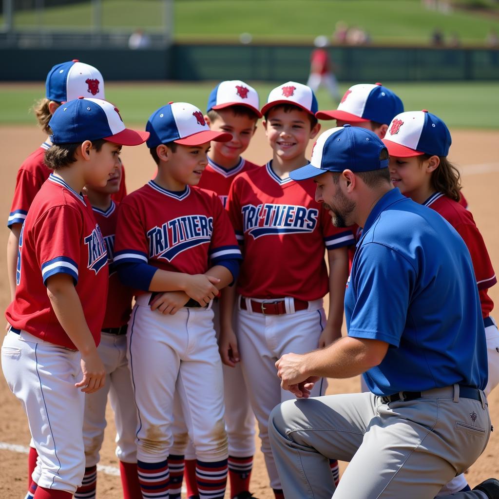 Tri Cities Little League Players Huddle Up