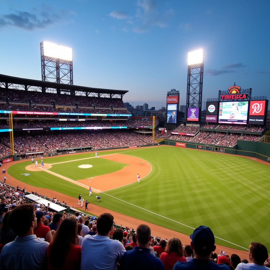 Triple-A Baseball Game in Action