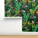 Vibrant Tropical Rainforest Animal Wallpaper