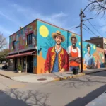 Vibrant Mural in Tulsa Arts District