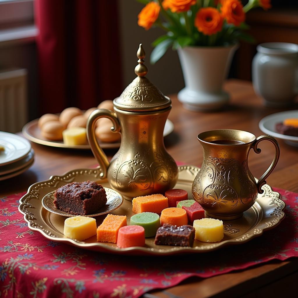 Traditional Turkish Coffee and Delight