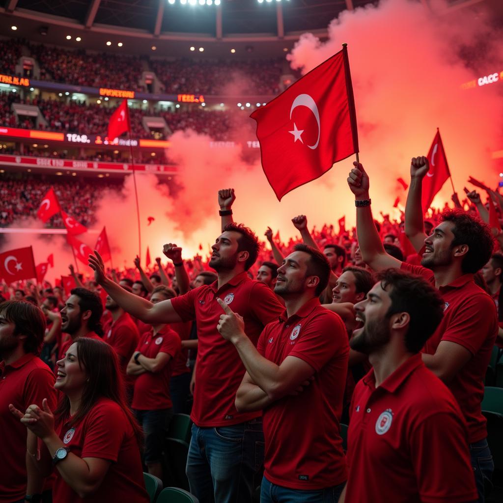 Turkish Football Fans Celebrating