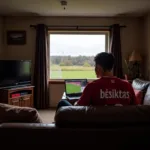 Tyler White watching a Besiktas match in Pocahontas, AR