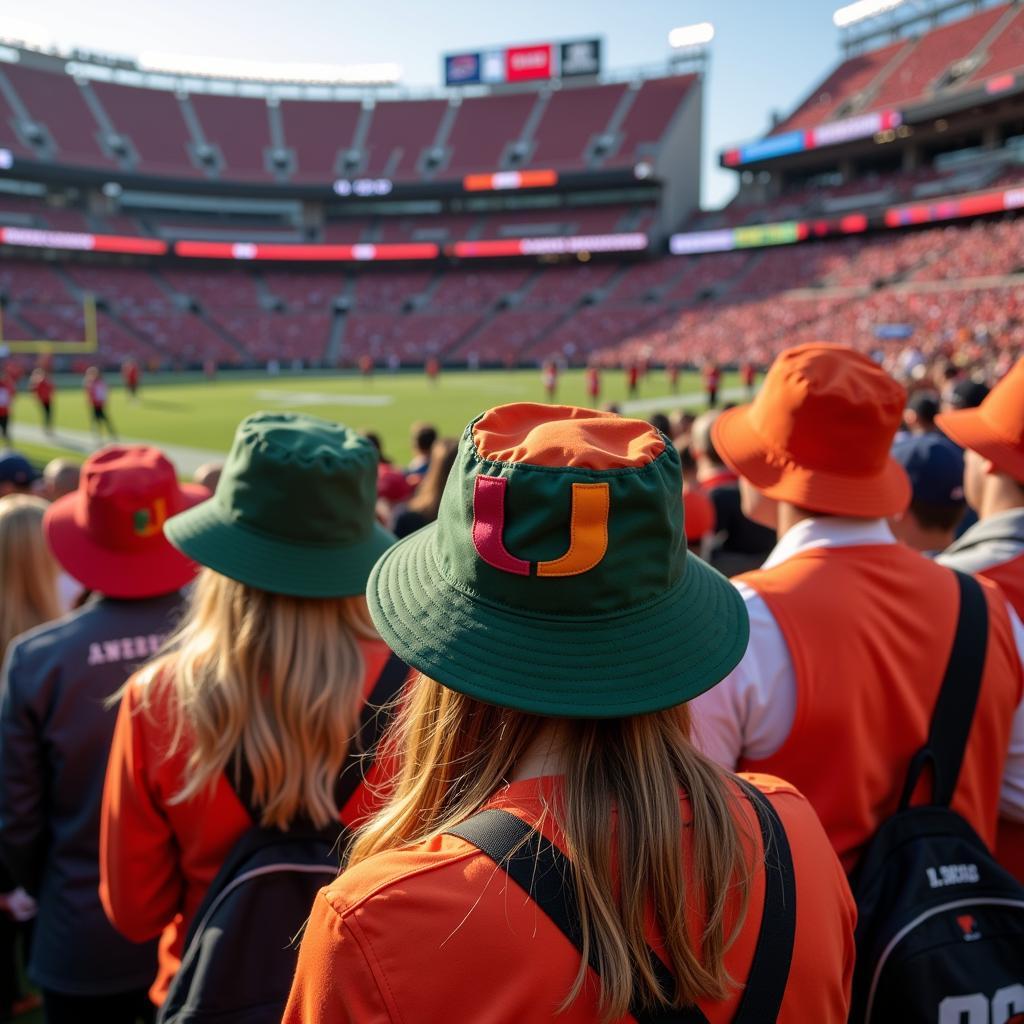 U Miami Bucket Hat at Gameday