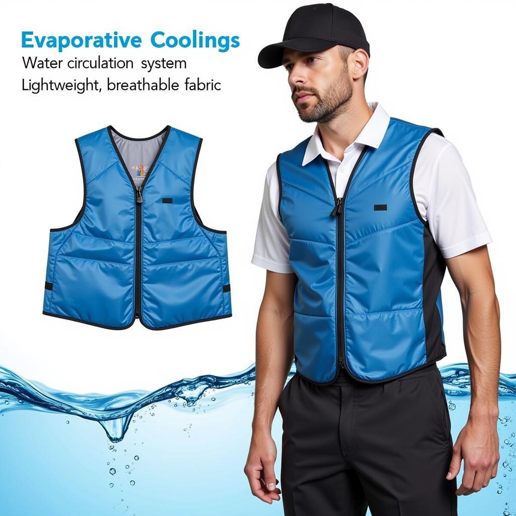 Umpire Cooling Vest with Evaporative Cooling System