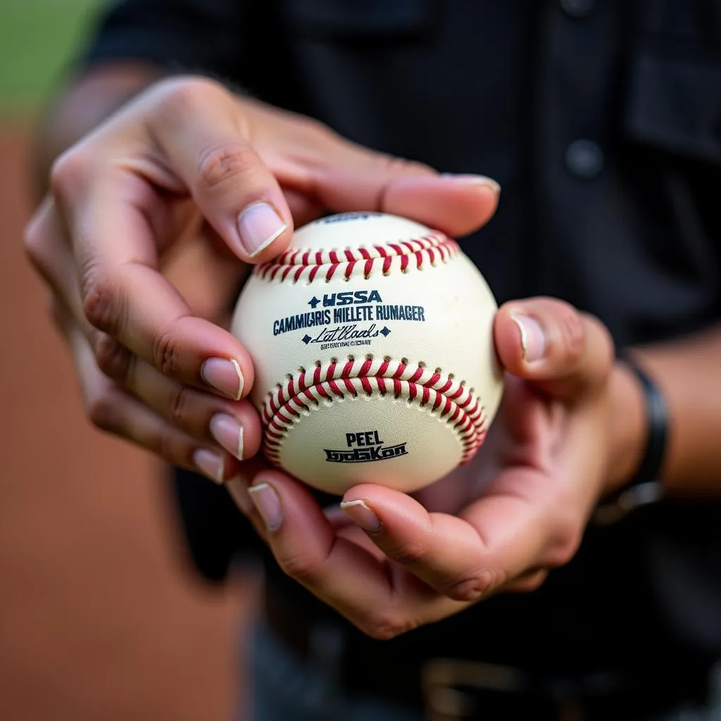 Umpire Inspecting USSSA Baseball