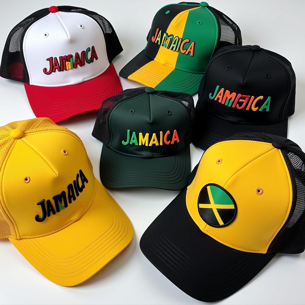 Different styles and designs of Jamaica baseball caps