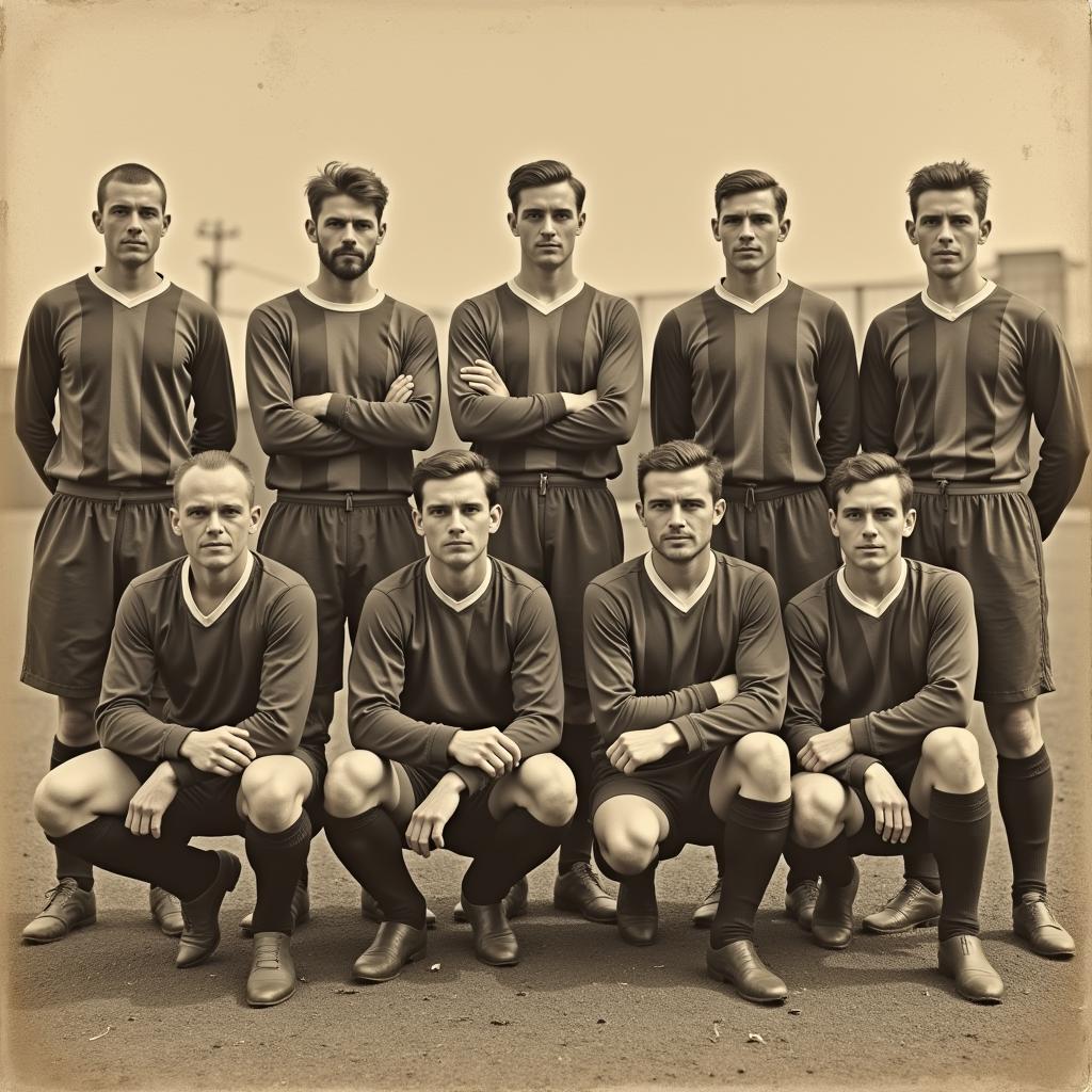 Black and White Photo of Early Beşiktaş Team