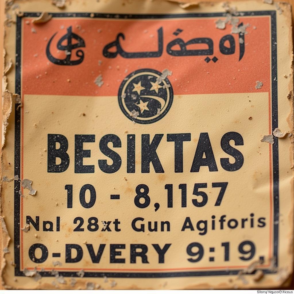 Vintage Besiktas Ticket Stub