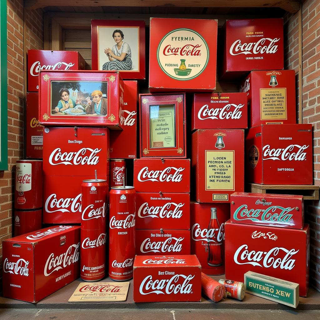 Collection of Vintage Coke Boxes