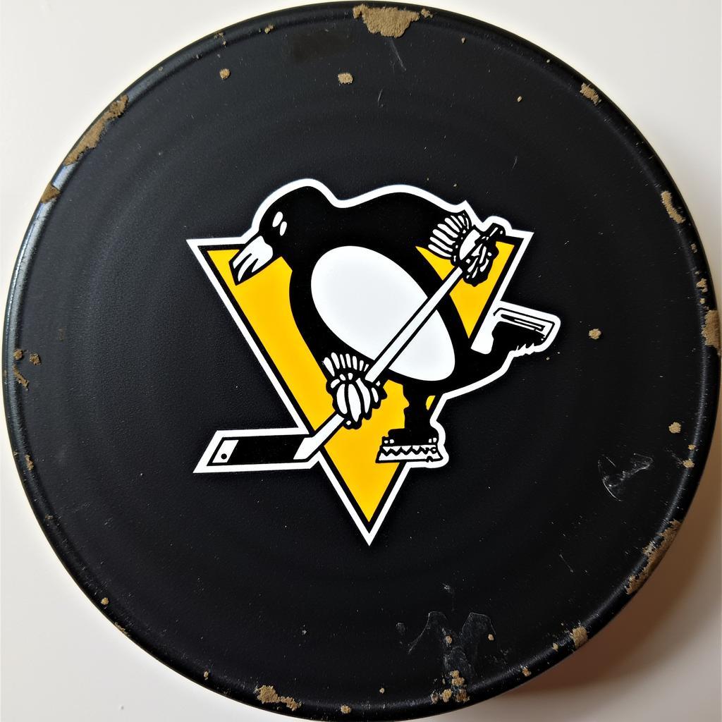 Vintage Pittsburgh Penguins Puck from the 1970s