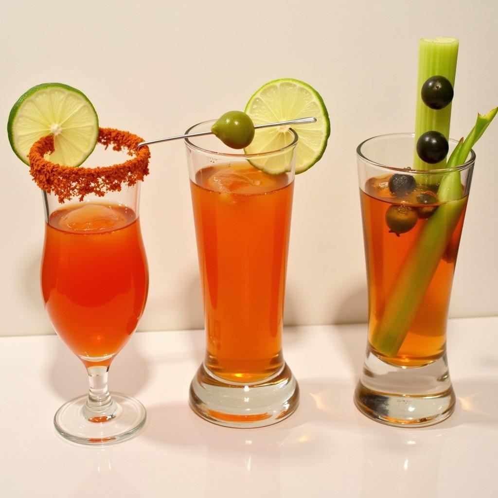 Different garnishes for your Virgin Michelada