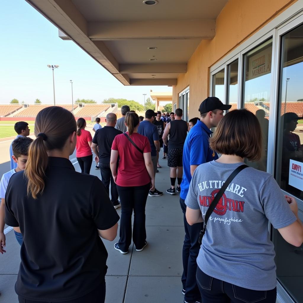 Vista Murrieta Football Fans Queuing for Tickets