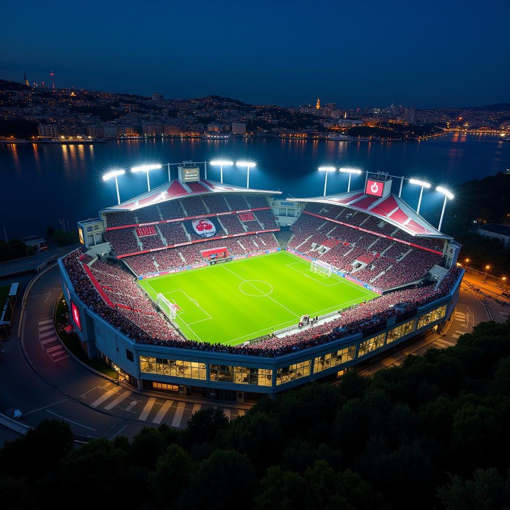 Vodafone Park Aerial View Match Day