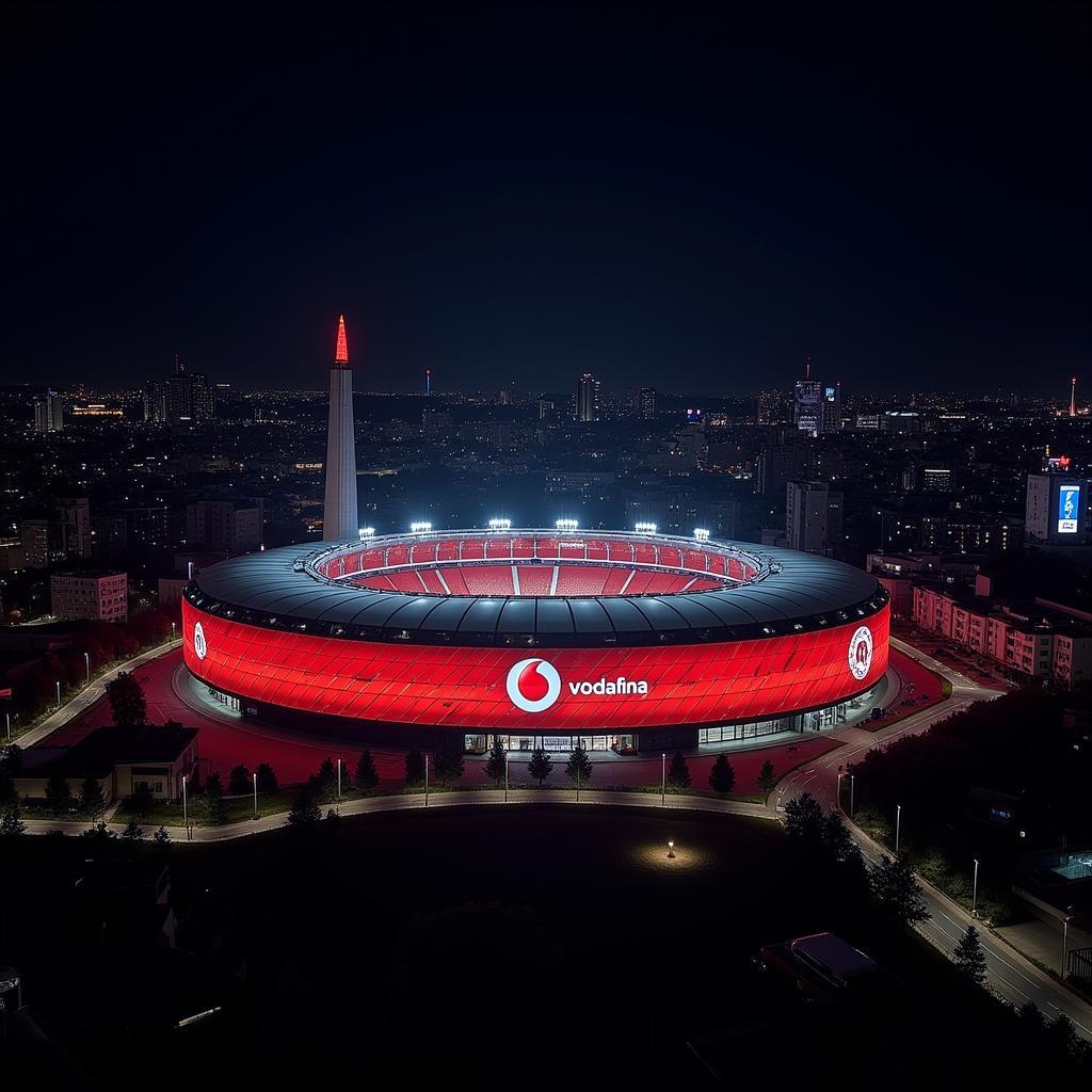 Vodafone Park Illuminated at Night