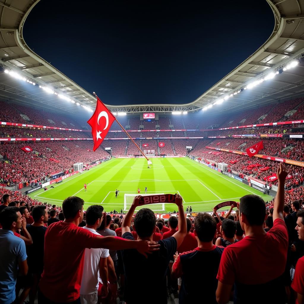 Electric Atmosphere at Vodafone Park During a Besiktas Match