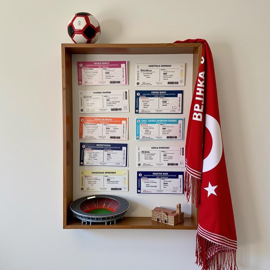 Wall-Mounted Ticket Display with Beşiktaş Collection