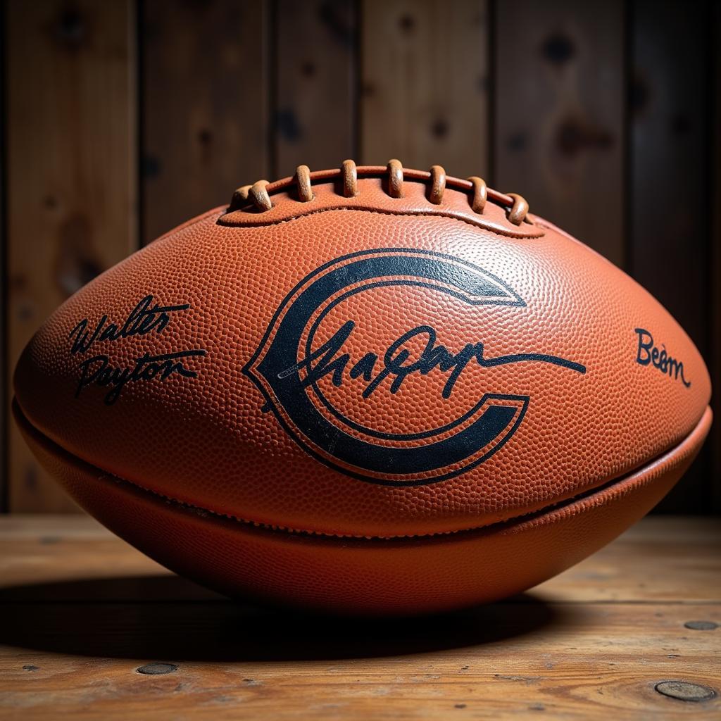 Walter Payton Signed Chicago Bears Football